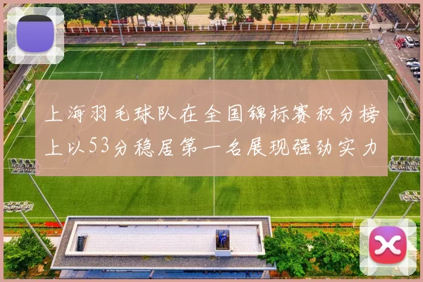 上海羽毛球队在全国锦标赛积分榜上以53分稳居第一名展现强劲实力